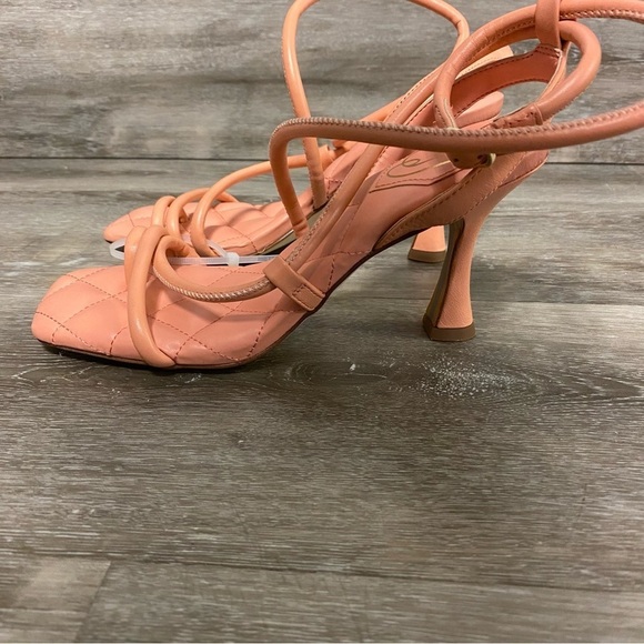 Sam Edelman | Maven Quilted Leather Rose Pink Strappy Sandals Size 6.5 NEW - Picture 6 of 9
